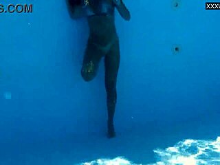 Beautiful Angelica Heart bathes her big tits and tight pussy outdoors