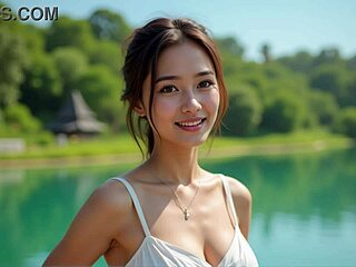 Thai Girl In Bel Vestito Scena Bellissima
