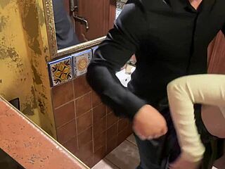Gave a blowjob in the toilet 4k hd tim team with monster cock