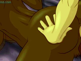 Baise en levrette à l'hôtel avec fan ebony anime courbée