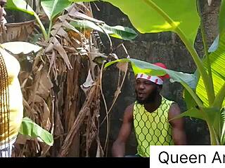 Queen anita felt so happy with her christmas farm fuck gift