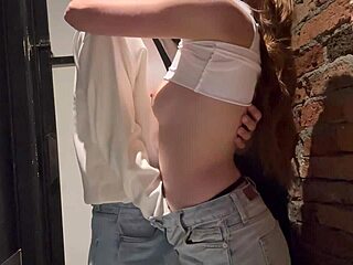risky public sex in club met stranger and fucked her