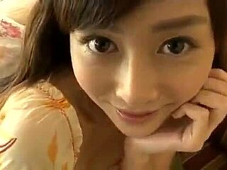 Beautiful Japanese girl Anri Sugihara teases with her big boobs