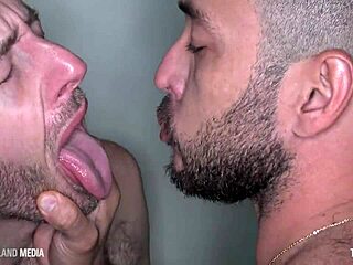 Hairy cock gets a rough deepthroat from uncut stud