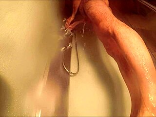 Gay Masturbation and Shower Fun with a Handjob