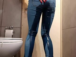 Live wetting my jeans and high heels Compilation with Fetisch Girls