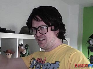 Orgasm after a fuck with a blowjob with an amateur nerd