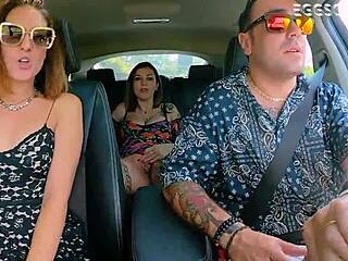 Possessed Italian teenagers Diana and Julia have a hot and heavy threesome with the driver