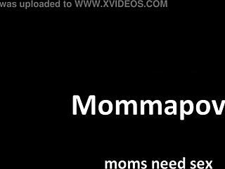 Homemade porn video of a mom with big natural boobs and oiled up orgasm