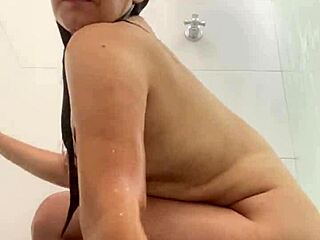 Teen with Natural Tits Gets Naughty in the Shower