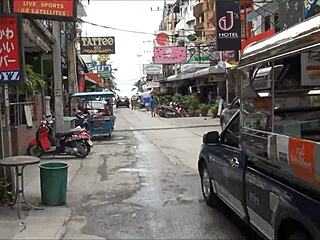 Thai tourist gets lost in the walking street