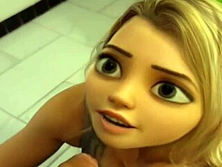 Frozen teen Elsa from frozen gets pounded by BBC in public bathroom