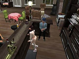 Grandpa and a grandchild have anal sex in Second Life