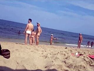 Most stunning hidden camera action on the nude gay beach