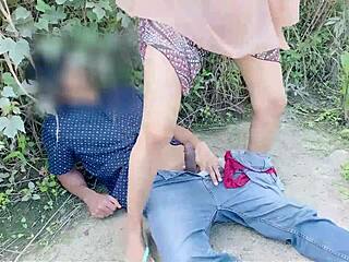 Hijab-wearing desi girl gets pounded in the forest by her boyfriend