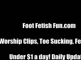 Fantasy football: Asia and Ashley’s footjob porn with foot fetish