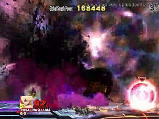 Super mario dominates Rosalina in Sm4sh's nakedmod - with 60fps