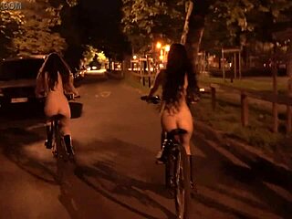 Public nudity: dollscult naked bike ride in the streets of the city