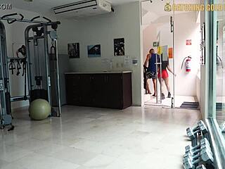 Brazilian gym girl with big booty gets naughty on camera