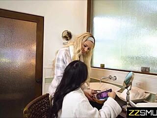 Last night, stepmom and daughter decided to pamper themselves with a hot spa session!