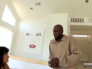 Lisa Ann gets pounded by big black cock, wearing lingerie and revealing brunette MILF