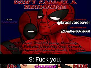 Dr. Nothing can be as furious as Spiderman and Deadpool planning gay anal play