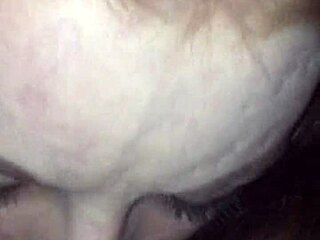 Private blowjob with gloss on face close up