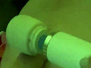 Using my magic wand to make him cum for me: a messy but tasty experience