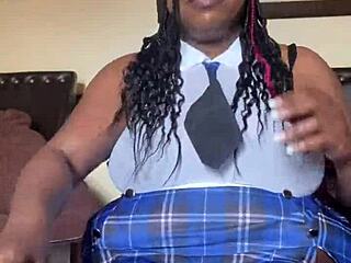 Black femdom dominates with her kinky touch