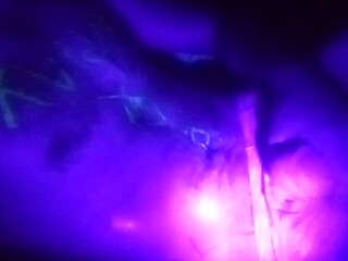 Blacklight: A gay solo masturbation session with a big dick