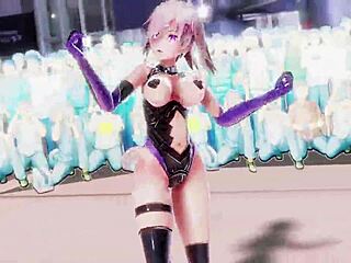 Mashu shines her skin and shows her curvaceous figure in order to capture the cosplay money in this hot clip