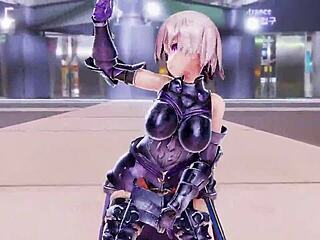 Mashu shines her skin and shows her curvaceous figure in order to capture the cosplay money in this hot clip