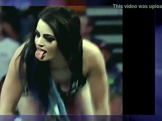 Wrestling diva Paige in a music video featuring titanic stimulation