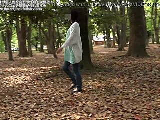 Blindfolded outdoor walk leads to fetish fun.