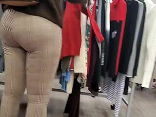 Juicy milf with a big ass gets followed in the store