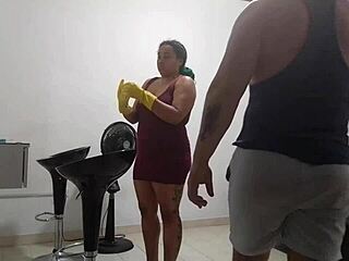 Colombian maid gets anal pleasure and blows a big cock