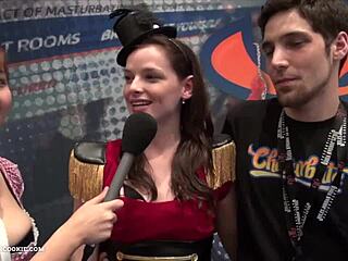 Fionna and Jimmy's Chaturbate video showcasing big tits at AE expo