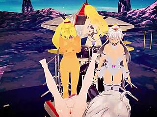 Engel performing erotic dance in mmd animation