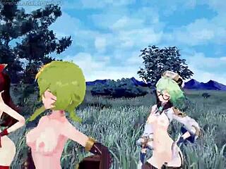 Genshin Impact MMD art: Salma Green-haed Amber в 