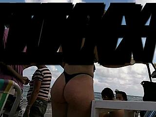 Brazilian booty babel on the sunny shore