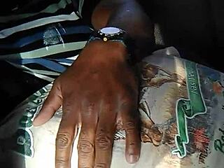 Detailed scene of sucking big black cock before heading to work