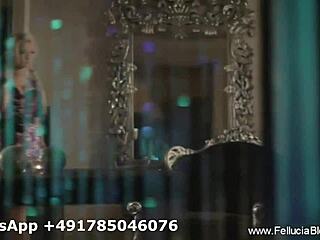 Beautiful blonde German woman performs intense blowjob on partner in raw scene