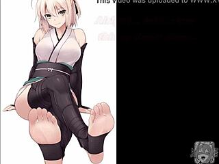 Anime fan of Saber's foot worship and jerk off instruction