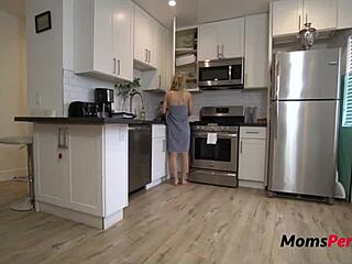 Taboo stepmom blonde blowjob to her stepson