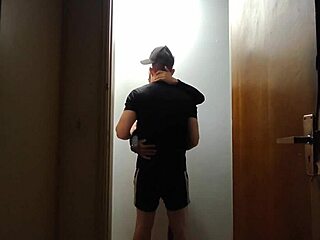 building cameras catch friends hooking up in the hallway after gym