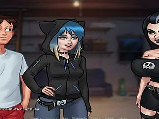 summertimesaga begins with peeping naked teens and milfs through binoculars in episode 78