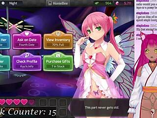 Vtuber Huniepop Part 2: Suggestive Hentai Creampie and Tit Spanking