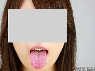 Watch this asian girl show off her tongue fetish skills