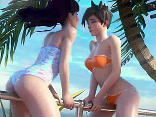 D va and Tracer's animated adventure with explicit content