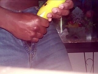 Monkey loves banana and tie-wearing tips